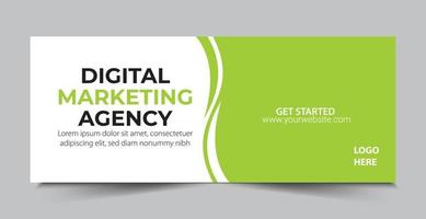 digital marketing cover page template vector
