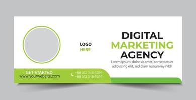 digital marketing cover page template vector