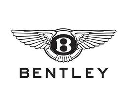 bentley marca logo símbolo con nombre negro diseño británico carros automóvil vector ilustración