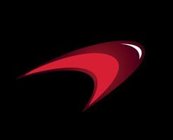 McLaren Symbol Brand Logo Red Design British Car Automobile Vector Illustration With Black Background