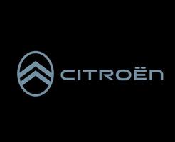 Citroen Brand New Logo Car Symbol With Name Design French Automobile Vector Illustration With Black Background