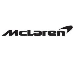 McLaren Brand Logo Car Symbol Black Design British Automobile Vector Illustration