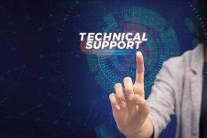 Online technical support. photo