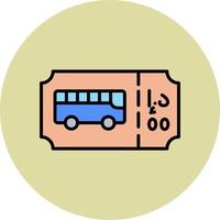 autobús boleto vector icono