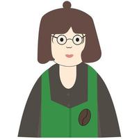 baristas avatar ilustración vector