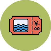 Lake Ticket Vector Icon