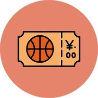 baloncesto boleto vector icono