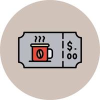 Coffee Ticket Vector Icon