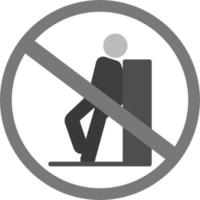 Do Not Lean Door Vector Icon