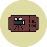 icono de vector de entrada de cine