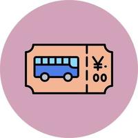 autobús boleto vector icono