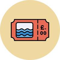 Lake Ticket Vector Icon