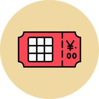 Lottery Ticket Vector Icon