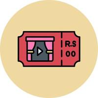 Theater Ticket Vector Icon