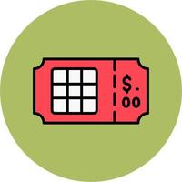 Lottery Ticket Vector Icon