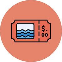 Lake Ticket Vector Icon