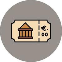 Museum Ticket Vector Icon