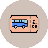 autobús boleto vector icono