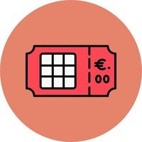 Lottery Ticket Vector Icon