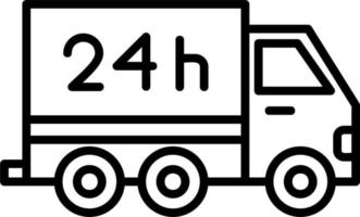 24Hours Delivery Vector Icon
