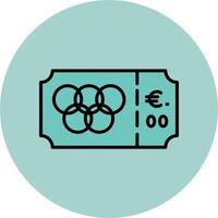 Olympic Ticket Vector Icon