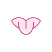 Human tongue simplicity creative logo design vector