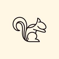 Squirrel simple line illustration creative design vector