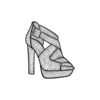 Shoes high heels luxury vintage design vector