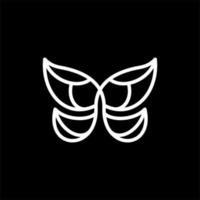 Butterfly flying line simplicity creative logo vector