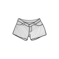 Short pants casual modern vintage art design vector