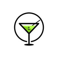 Wine golf simplicity creative logo design vector