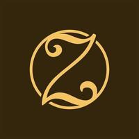 Circle letter z luxury creative logo design vector