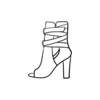 Luxury shoes high heels woman beauty design vector