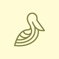 Pelican bird animal line simple creative design vector