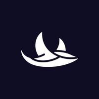 Manta raya nadando sencillo creativo logo vector