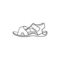 Shoes simplicity outline illustration design vector