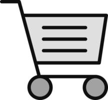 icono de vector de carrito de compras