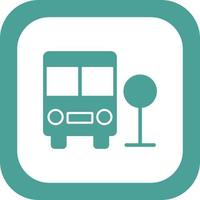 icono de vector de estación de autobús