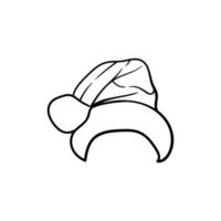 Costume santa hat line art modern design vector