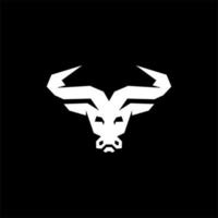 Strong bull geometric silhouette creative design vector