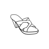 elegante hembra zapatillas ilustración creativo diseño vector