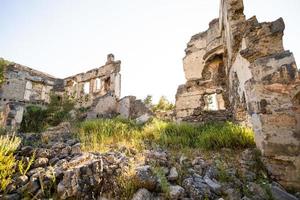 abandonado fantasma pueblo kayakoy en turco foto
