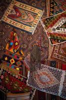 Turkish traditional antique carpets interior photo