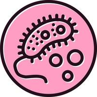 icono de vector de bacterias