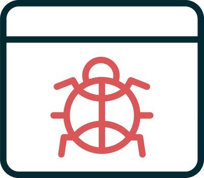 icono de vector de error del navegador