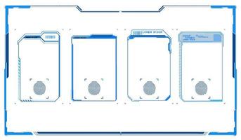 sencillo y fácil de usar marco colocar. rótulos títulos gritar bar etiquetas, información llamada caja barras y moderno digital información tecnología digital informacion cajas hud plantillas. vector