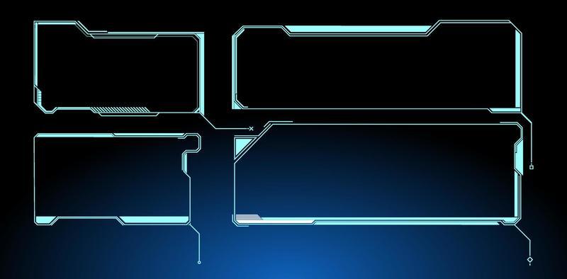 Simple and easy-to-use frame set. Callouts titles. Callout bar labels, information call box bars and modern digital info. Tech digital info boxes hud templates.