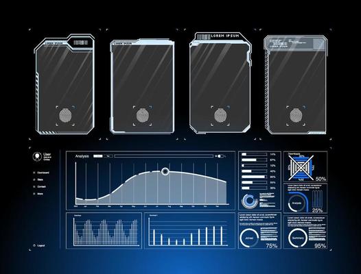 Simple and easy-to-use frame set. Callouts titles. Callout bar labels, information call box bars and modern digital info. Tech digital info boxes hud templates.