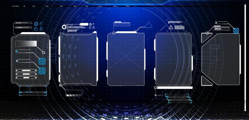Simple and easy-to-use frame set. Callouts titles. Callout bar labels, information call box bars and modern digital info. Tech digital info boxes hud templates.