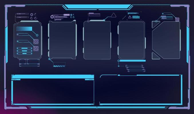 Simple and easy-to-use frame set. Callouts titles. Callout bar labels, information call box bars and modern digital info. Tech digital info boxes hud templates.